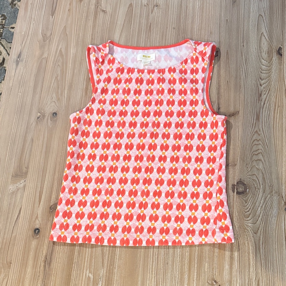 Mauve Women's Tank Top with Red and Pink Design